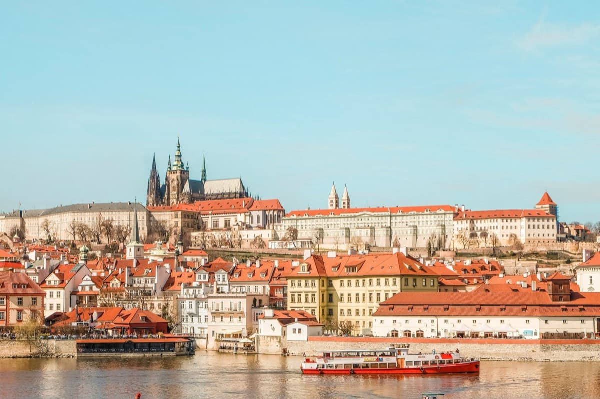 A Central European city rooftop skyline, representing affordable student destinations