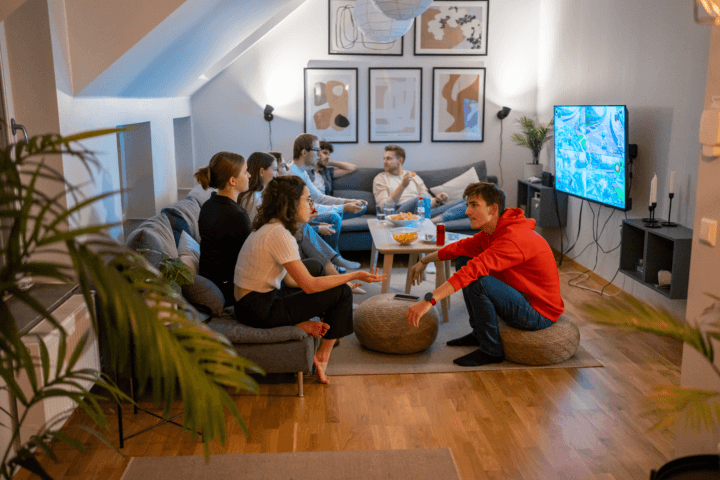 Internationals in a co-living space in Europe